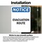 Signmission Evacuation Route, 7 in W x Rectangle, Vinyl Decal OS-2PACK-NS-D-710-V-12194 - alternate 5